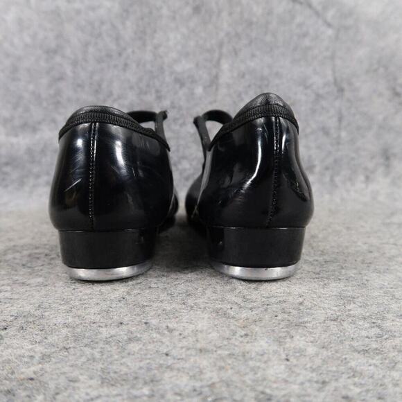 Danshuz Shoes Girls 11 Tap Dance Mary Jane Black Patent Slip On Star Tone Kids - Picture 9 of 16